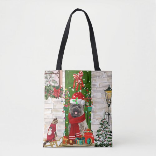 Cairn Terrier Dog Christmas Tote Bag