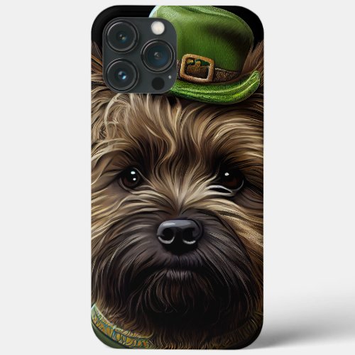 Cairn Terrier dog in St Patricks Day Dress iPhone 13 Pro Max Case