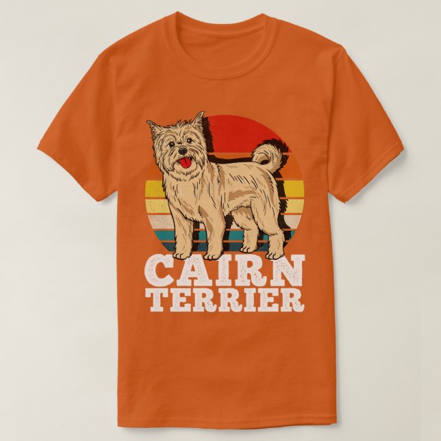 Cairn Terrier Dog Lover Retro T-Shirt (Design Front)