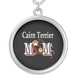 Cairn Terrier Dog MOM Silver Plated Necklace