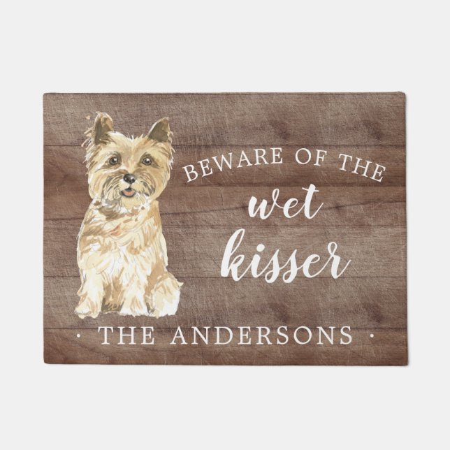 Cairn Terrier Dog Personalized Door Mat (Front)