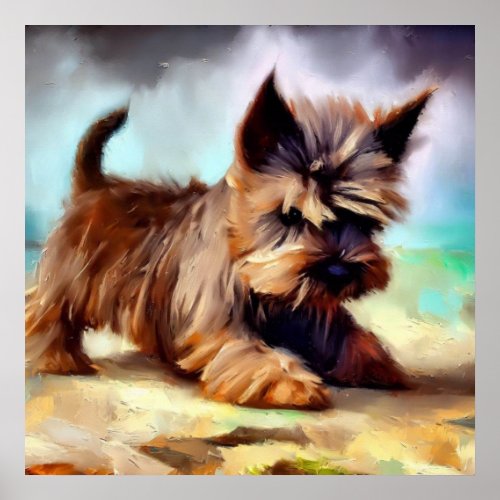 Cairn Terrier Dog Poster