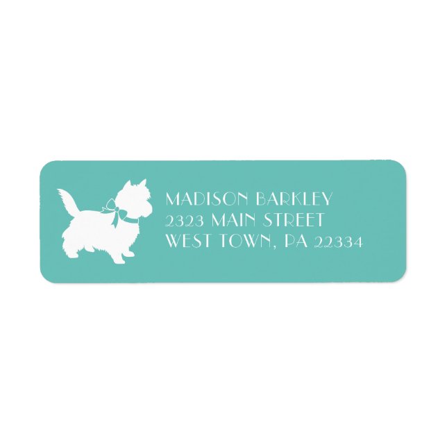 Cairn Terrier Dog Puppy Label (Front)