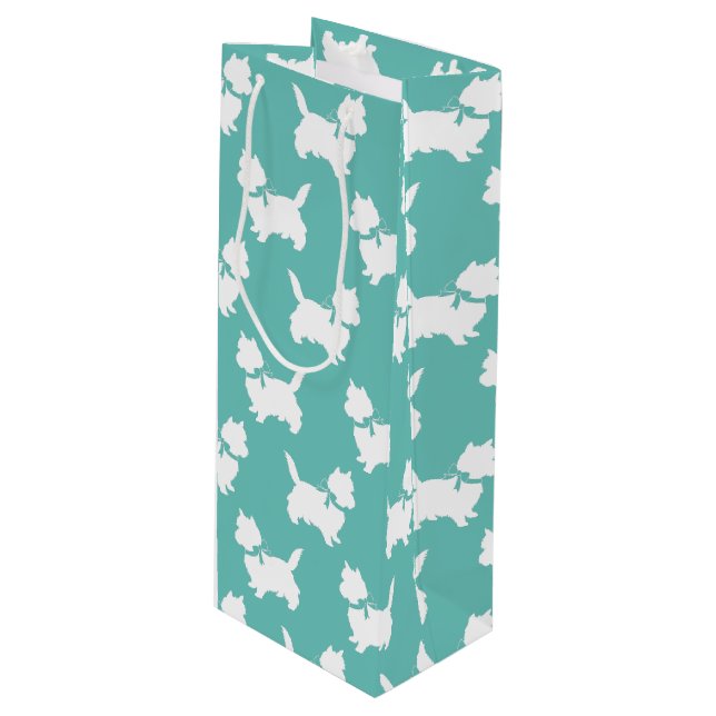 Cairn Terrier Dog Puppy Wine Gift Bag (Front Angled)