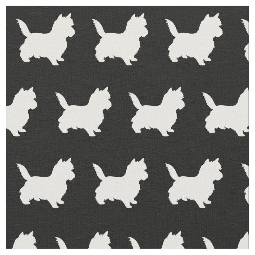 Cairn Terrier Dog Silhouette Pet Fabric