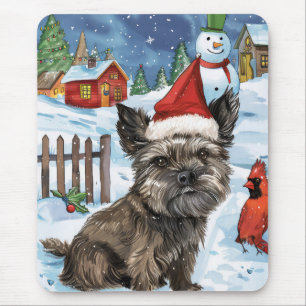 Cairn Terrier Dog Winter Wonderland Christmas Joy Mouse Pad
