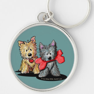 Cairn Terrier Duo Keychain