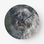 Cairn Terrier Face Round Clock