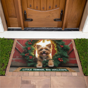 Cairn Terrier Festive Holiday Christmas Doormat