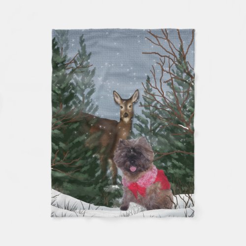 Cairn Terrier Fleece Blanket
