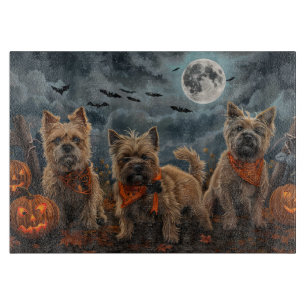Cairn Terrier Halloween Spooky Cutting Board
