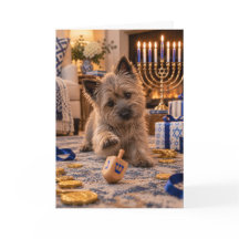 Cairn Terrier Hanukkah Card