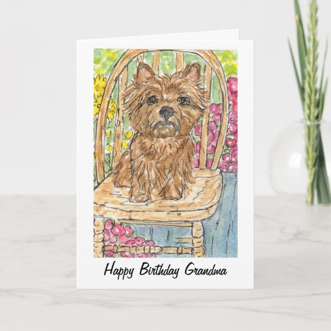 Cairn Terrier Happy Birthday Grandma Gran Card (Front)