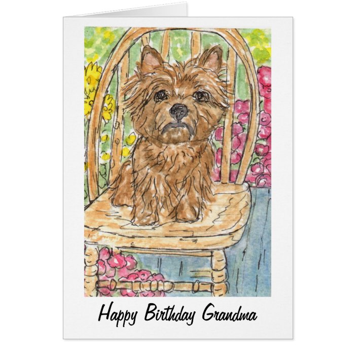 Cairn Terrier Happy Birthday Grandma Gran Card