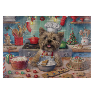 Cairn Terrier Holiday Baking: Festive Christmas Cutting Board