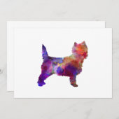 Cairn Terrier in watercolor (Front/Back)