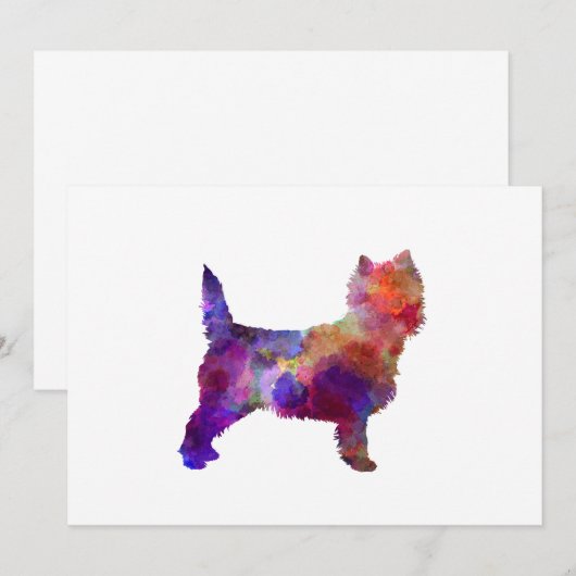Cairn Terrier in watercolor (Front/Back)