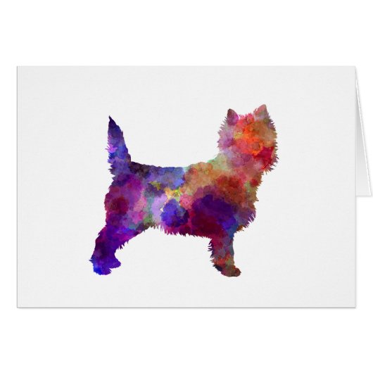 Cairn Terrier in watercolor Cards (Front Horizontal)
