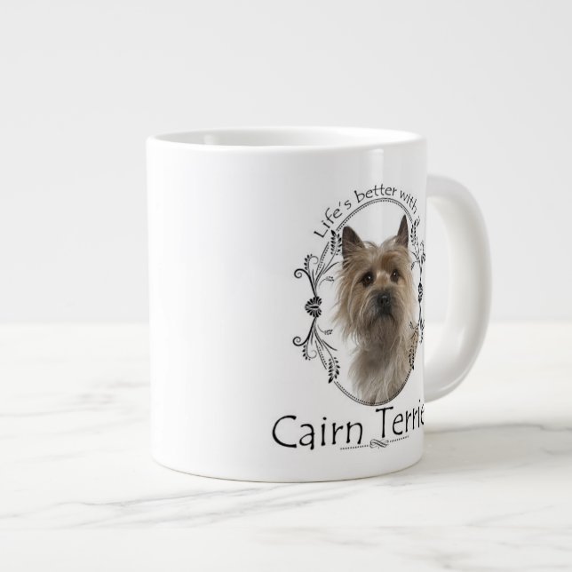 Cairn Terrier Jumbo Mug (Front Right)