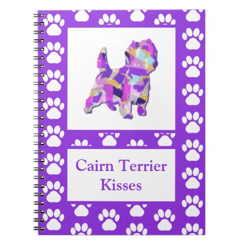 Cairn Terrier Kisses Cute Dog Silhouette PPYB Notebook