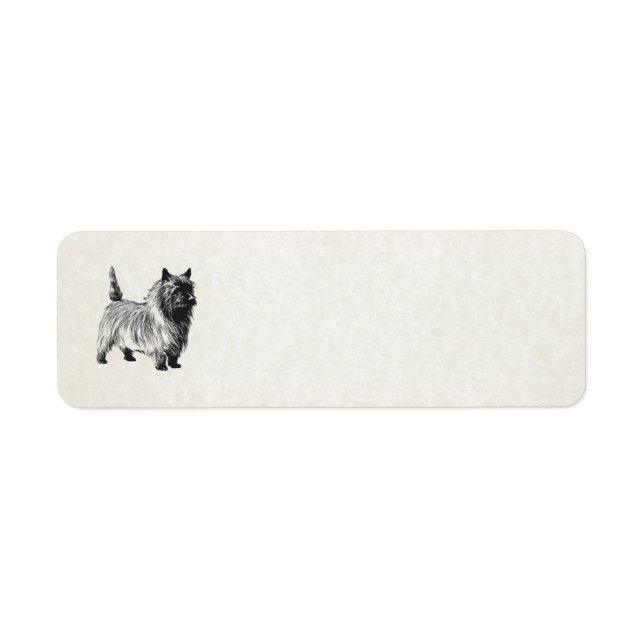 cairn terrier label (Front)