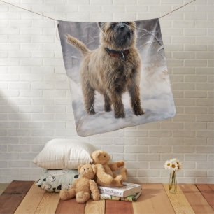Cairn Terrier Let It Snow Christmas Baby Blanket