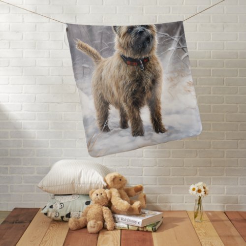 Cairn Terrier Let It Snow Christmas  Baby Blanket