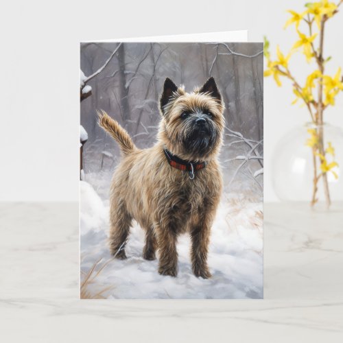 Cairn Terrier Let It Snow Christmas  Card