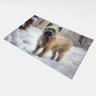 Cairn Terrier Let It Snow Christmas Doormat