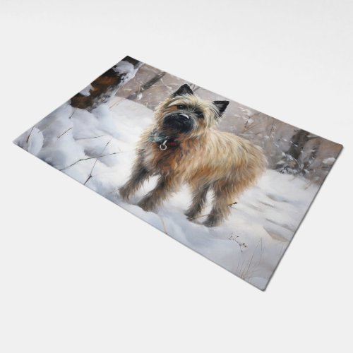 Cairn Terrier Let It Snow Christmas Doormat