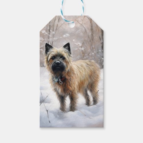 Cairn Terrier Let It Snow Christmas Gift Tags