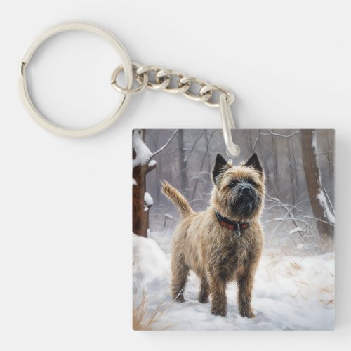 Cairn Terrier Let It Snow Christmas  Keychain