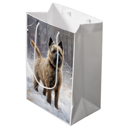 Cairn Terrier Let It Snow Christmas  Medium Gift Bag