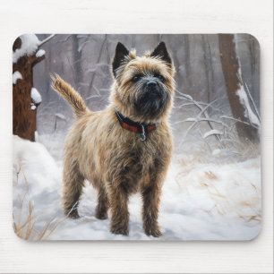 Cairn Terrier Let It Snow Christmas Mouse Pad