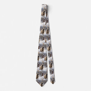 Cairn Terrier Let It Snow Christmas Neck Tie