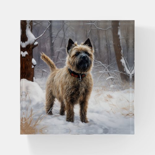 Cairn Terrier Let It Snow Christmas  Paperweight