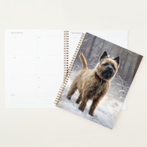 Cairn Terrier Let It Snow Christmas  Planner