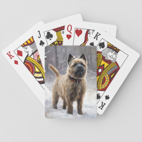 Cairn Terrier Let It Snow Christmas  Playing Cards