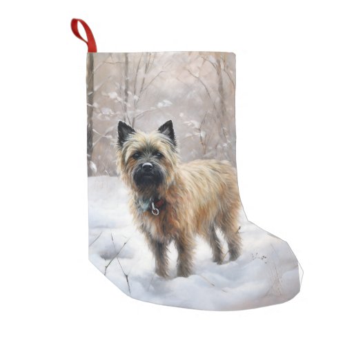 Cairn Terrier Let It Snow Christmas Small Christmas Stocking