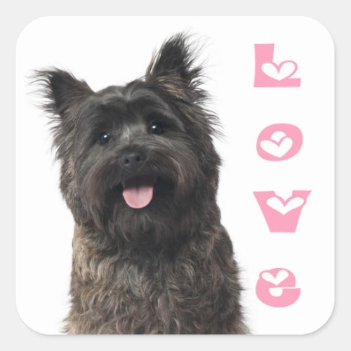 Cairn Terrier Love Puppy Dog Mom Fur Mama Canine Square Sticker