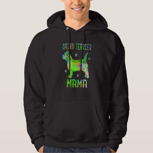 Cairn Terrier Mama Colorful Dog Mom Hoodie