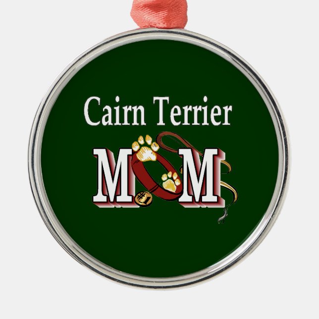 Cairn Terrier Mom Gifts Metal Ornament (Front)