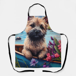 Cairn Terrier on a Paddle: A Scenic Adventure Apron
