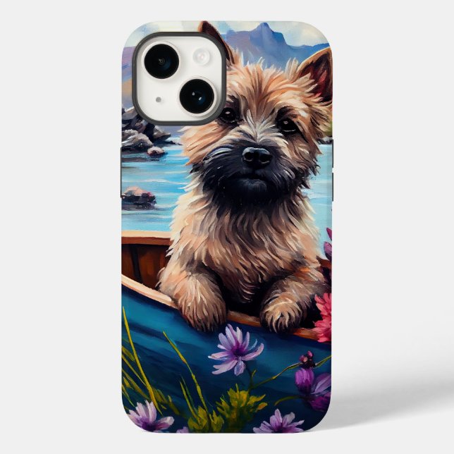 Cairn Terrier on a Paddle: A Scenic Adventure Case-Mate iPhone Case (Back)