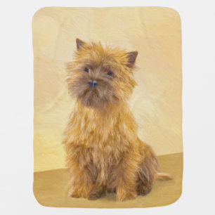 Cairn Terrier Painting - Cute Original Dog Art Baby Blanket