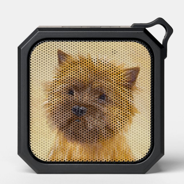 Cairn Terrier Painting - Cute Original Dog Art Bluetooth Speaker (Front)