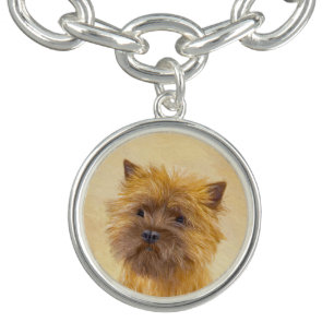 Cairn Terrier Painting - Cute Original Dog Art Bracelet