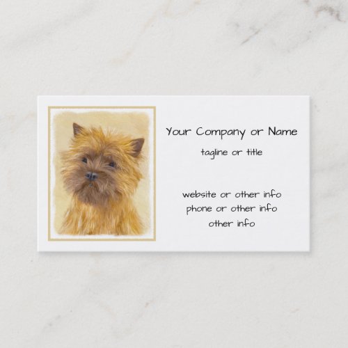 Cairn Terrier Painting _ Cute Original Dog Art Business Card