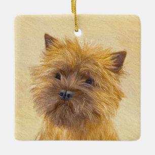Cairn Terrier Painting - Cute Original Dog Art Ceramic Ornament