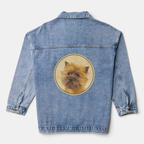 Cairn Terrier Painting _ Cute Original Dog Art Denim Jacket